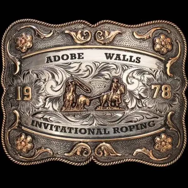The Stanley buckle is a traditional Western Style Buckle uniquely shaped on a matted silver base. Customize the rugged charm of this buckle now!
